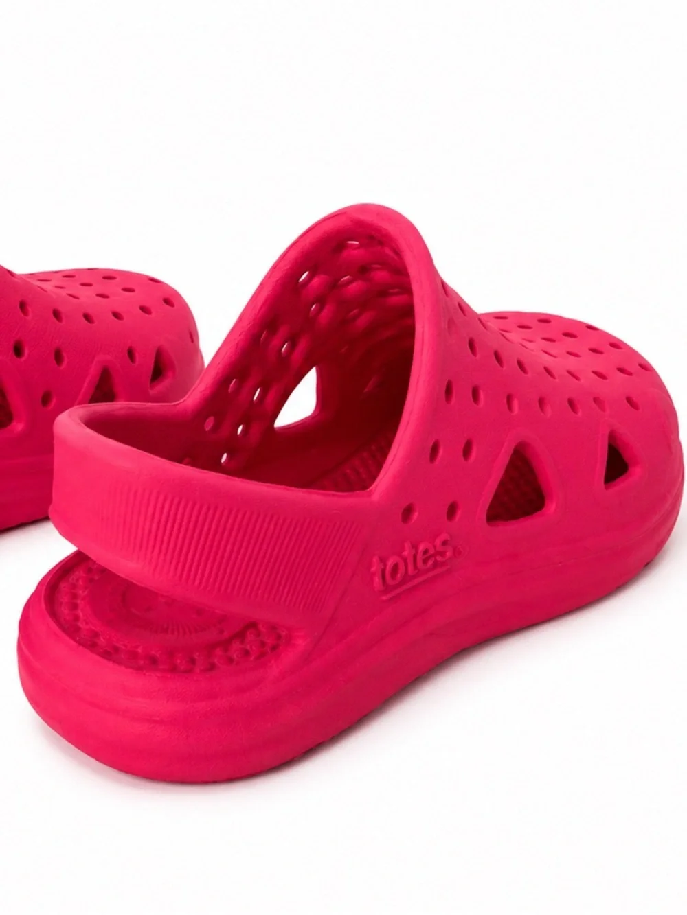 totes Toddler Hot Pink Splash & Play Clog Slide Sandals with Heel Strap - Size 6